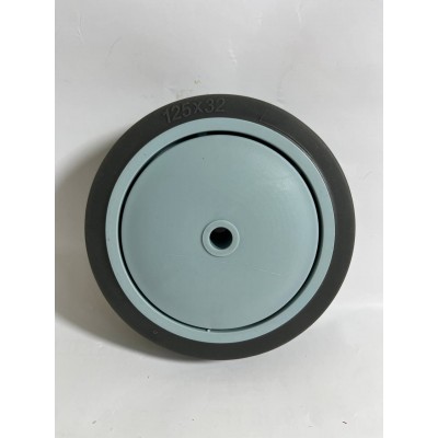 Колесо 125х30 ось 10х41 (000-063C-125) пластик/TPR Lk 6202