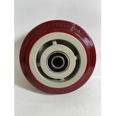 Колесо 125x50 ось 15x55 (000-210C-125) пластик/полиуретан 2x6202RS C КНР