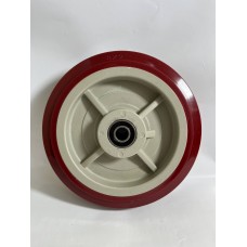 Колесо 150х50 ось 15x55 (000-210C-150) пластик/полиуретан 2x6202RS C КНР