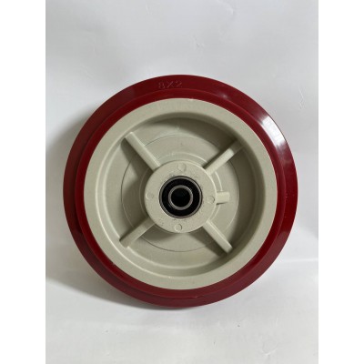 Колесо 200x50 ось 15x55 (000-210C-200) пластик/полиуретан 2x6202RS C КНР