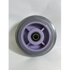 Колесо 150x50 ось 15x55 (000-215C-150) пластик/TPR 2x6202RS C КНР