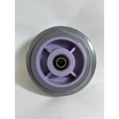 Колесо 150x50 ось 15x55 (000-215C-150) пластик/TPR 2x6202RS C КНР