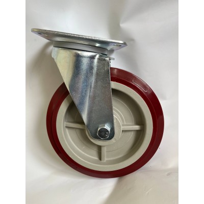 Колесо С 200 (101-210C-200) с кронштейном поворотным пластик/полиуретан