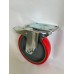 Колесо С 200 (102-025C-200) с кронштейном поворотным пластик/ТПР с тормозом