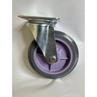 Колесо С 200 (101-215C-200) с кронштейном поворотным пластик/резина