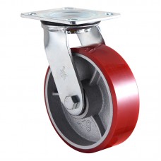 Колесо SB 125 (321-225-125, 2125PS04) с кронштейном поворотным чугун/полиуретан V КН