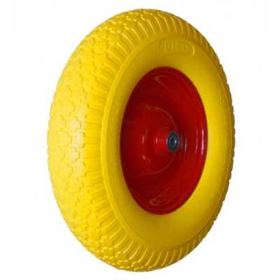 Колесо PU 400х100 (4.00-8)ось 12x90(000-408-400)(мет.д)2x6001 RS С КНР