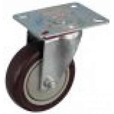 Колесо А 100 (001-060-100) с кронштейном поворотным пластик/полиуретан