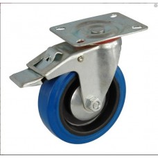 Колесо А 100 (002-065-100) с кронштейном поворотным эластик с тормозом