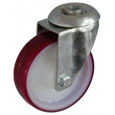 Колесо А 125 (006-025-125) с кронштейном поворотным олиамид/полиуретан с втулкой с отверстием 12,5 Колесо А 125 (006-025-125) с кронштейном поворотным олиамид/полиуретан с втулкой с отверстием 12,5