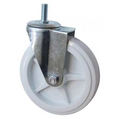 Колесо А 150 (015-040-150) с кронштейном поворотным полипропилен болт М16 с тормозом