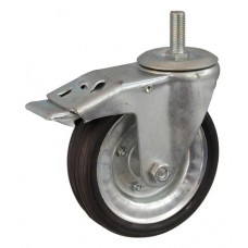 Колесо А 200 (015-009-200) с кронштейном поворотным металл/резина сборный диск болт М16