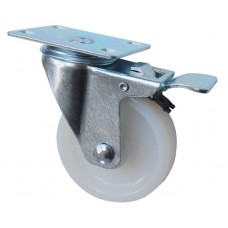 Колесо F 125 (202-021-125) с кронштейном поворотным полиамид с втулкой с тормозом