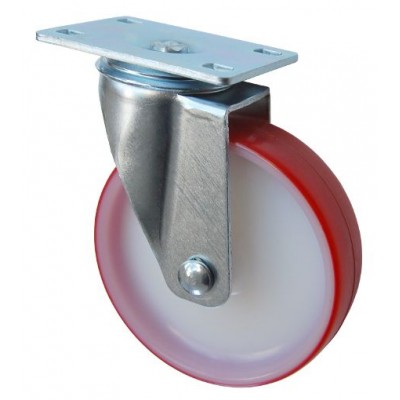 Колесо F 100 (201-025-100) с кронштейном поворотным полиамид/полиуретан с втулкой