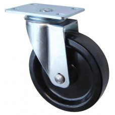 Колесо F 80 (201-049-080) с кронштейном поворотным бакелит Колесо F 80 (201-049-080) с кронштейном поворотным бакелит