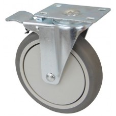 Колесо F 75 (202-063-075) с кронштейном поворотным пластик/TPR с тормозом