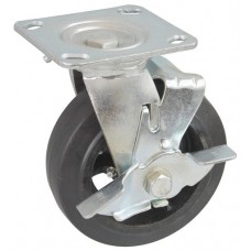 Колесо SA 200 (302-240-200) с кронштейном поворотным чугун/резина с тормозом