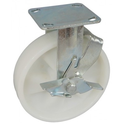 Колесо SA 175 (304-030-175) с кронштейном полиамид с шариковым подшипником с тормозом