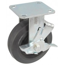 Колесо SA 200 (304-240-200) с кронштейном чугун/резина с тормозом