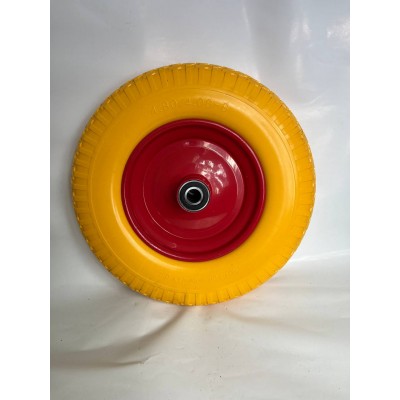 Колесо PU 400x100 (4.00-8) ось 20х110 (000-414-400)(мет.д)2x6204 RS С КНР