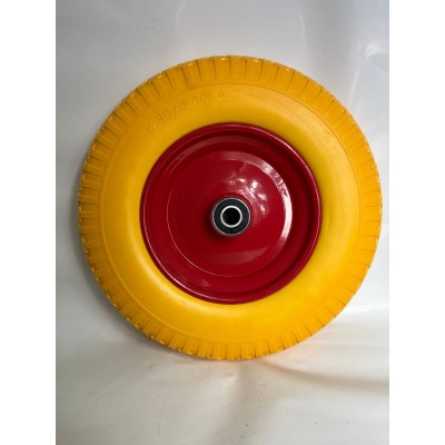 Колесо PU 400х100 (4.00-8) ось 20x75 (000-413-400)(мет.д)2x6204RS С КНР