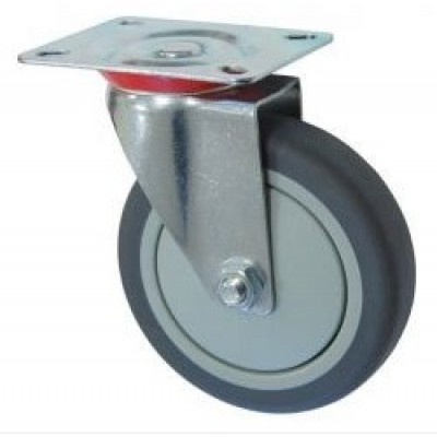 Колесо А 100 (001-063-100) с кронштейном поворотным пластик/TPR